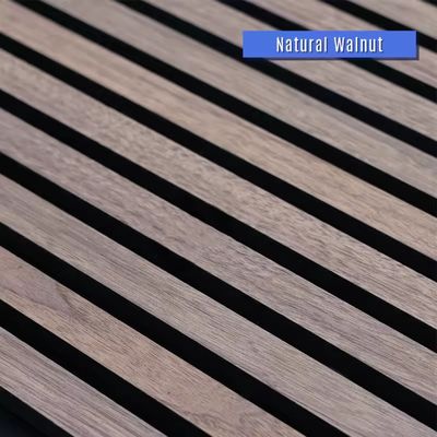 1220x2440mm Acoustic Wood Slat Wall Panel Black MDF Polyester Fiber