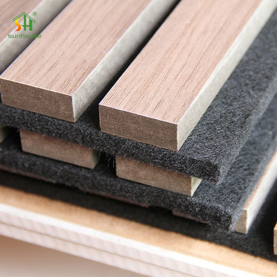 ซื้อ ผนังแผ่นไม้เสียงตามสั่ง 1220x2440 มิลลิเมตร สีดํา MDF โพลีเอสเตอร์ online manufacture