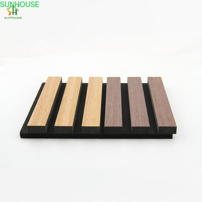 Hot Selling Akupanel Modern Design Wood Acoustic Slat Wall Panel Enhances Sound Clarity for Living Room and Theaters