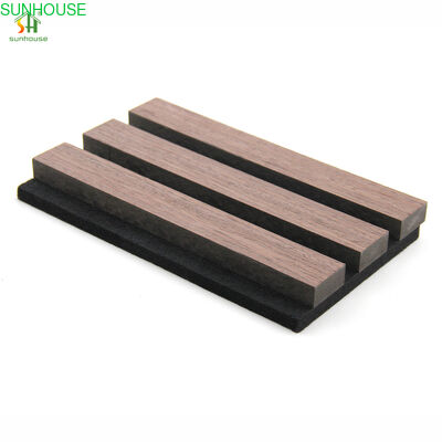 ราคาดี การออกแบบที่ทันสมัย แผงไม้ MDF อะคูสติกธรรมชาติ Sunhouse Akupanel แผงติดผนังระแนงไม้ วีเนียร์ สำหรับห้องนั่งเล่น โซลูชันแบบจำลอง 3 มิติ ออนไลน์