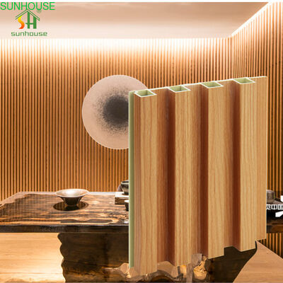 1220*2440Mm Outdoor Wall Panel Wood Plastic Composite Fluted Design for Walls Boards Product