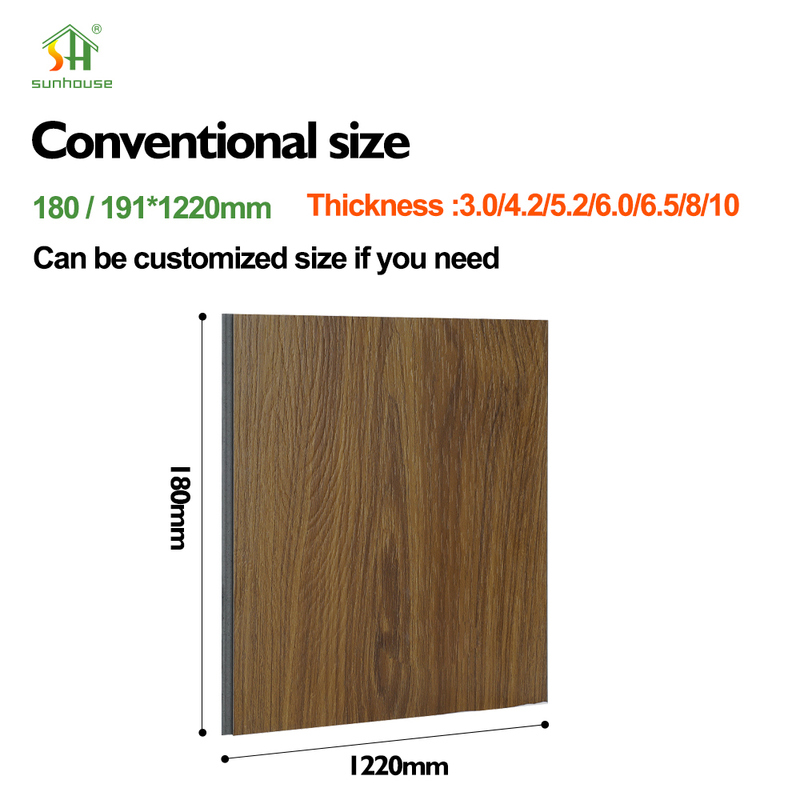 15mm SPC Click Flooring with Thermal Resistance 0.038㎡K/W and Sound Absorption 20db/21db for Modern Indoor Spaces