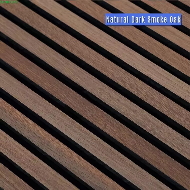 Sunhouse Modern Design Akupanel Wooden Slat Acoustic Panels Soundproof Diffusion Wall Panel for Living Room