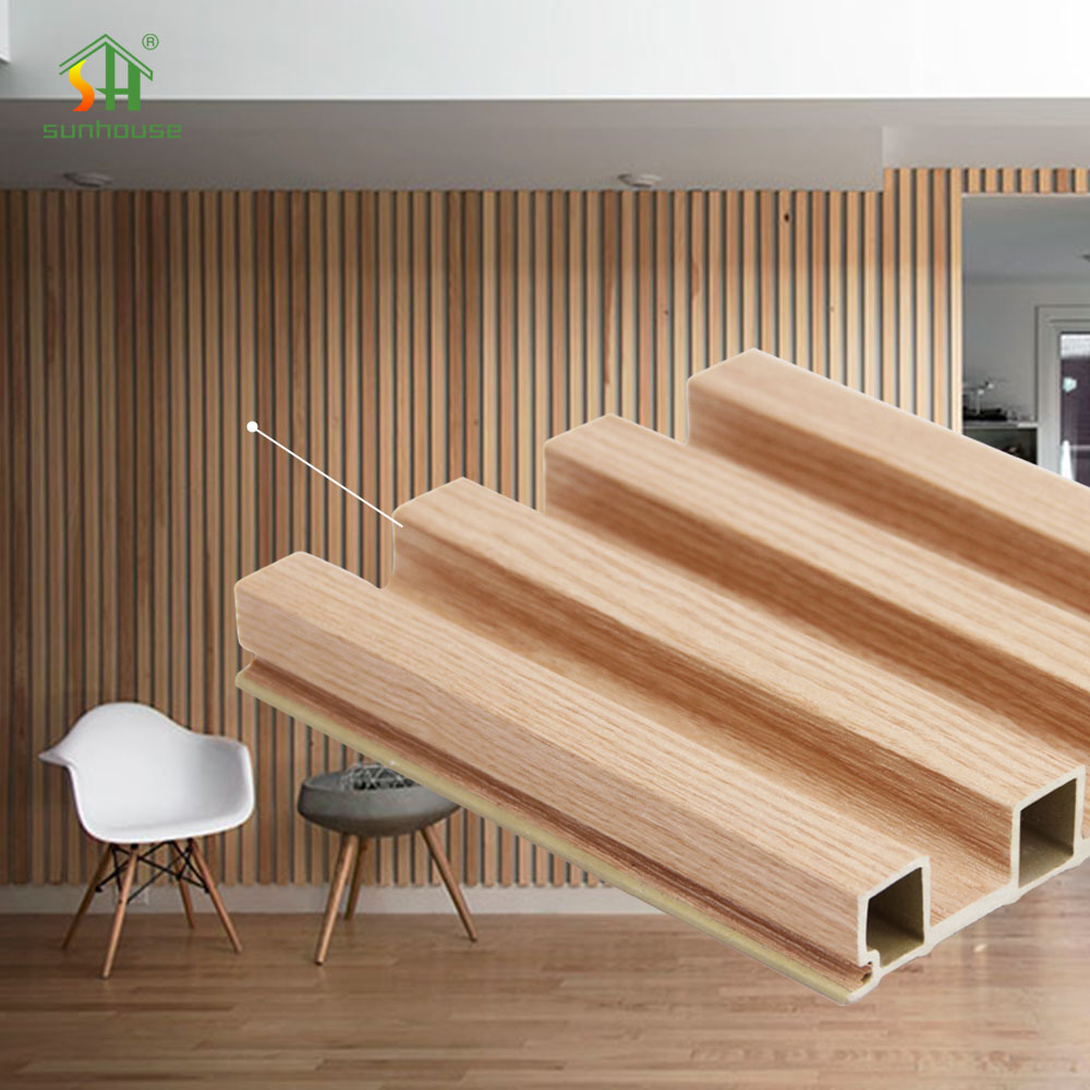 Wooden Grain Bamboo WPC Wall Cladding Panel for School & Hotel Use Fireproof & Waterproof Durable Indoor/Outdoor Wall Panels