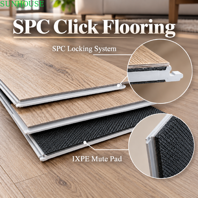 ราคาดี SPC Commercial Click Flooring Solution สําหรับโรงแรม สํานักงาน ร้านค้าปลีก พร้อมระบบแผ่นไวนิล hard core ที่ทนทาน ออนไลน์
