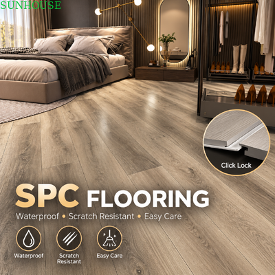ราคาดี การรับรอง SPC คลิกพื้น ธาตุ Vinyl กระดานแกนแข็งพร้อม EN ASTM FloorScore ความสอดคล้องสําหรับโครงการก่อสร้างโลก ออนไลน์
